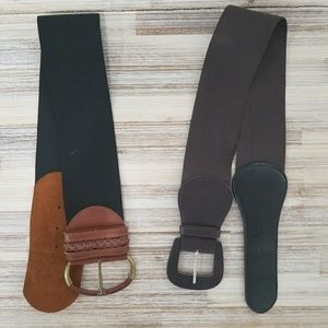 2 Brown High Waist Belts